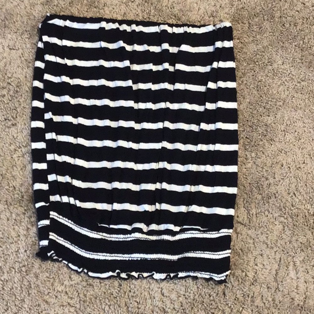 Veronica m striped strapless top